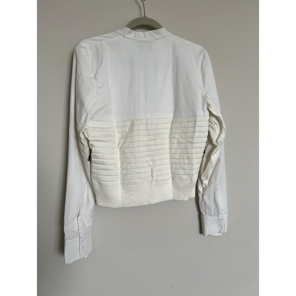 Under Armour Sportswear UAS - White w/ Blue Snap Buttons Jacket - Size Medium - Picture 7 of 8